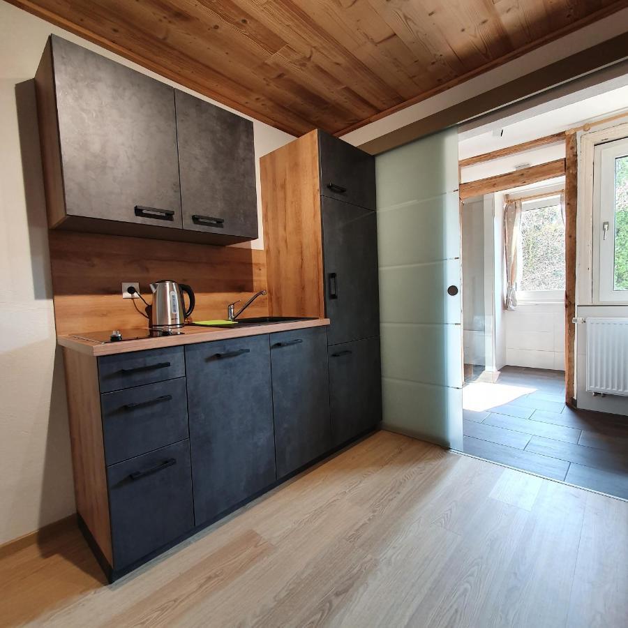 Alte Backstube - Ferienwohnung Huettenstube Und Ferienzimmer Auszeit Erkenbrechtsweiler Exteriör bild